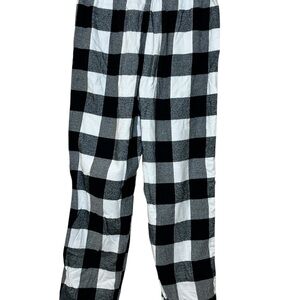 Hollister Men's Flannel Sleep Pants, Size XS, Black and White Plaid